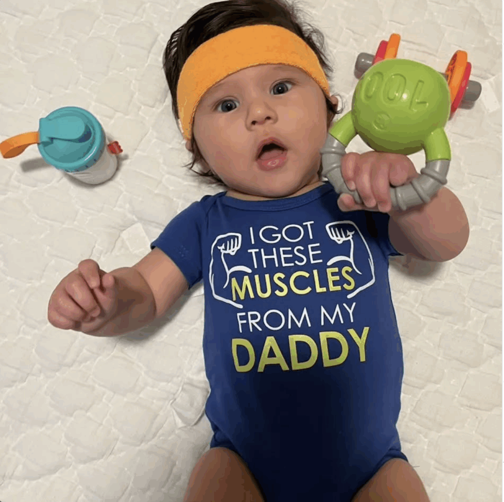 This baby is a product of safe prenatal workouts.