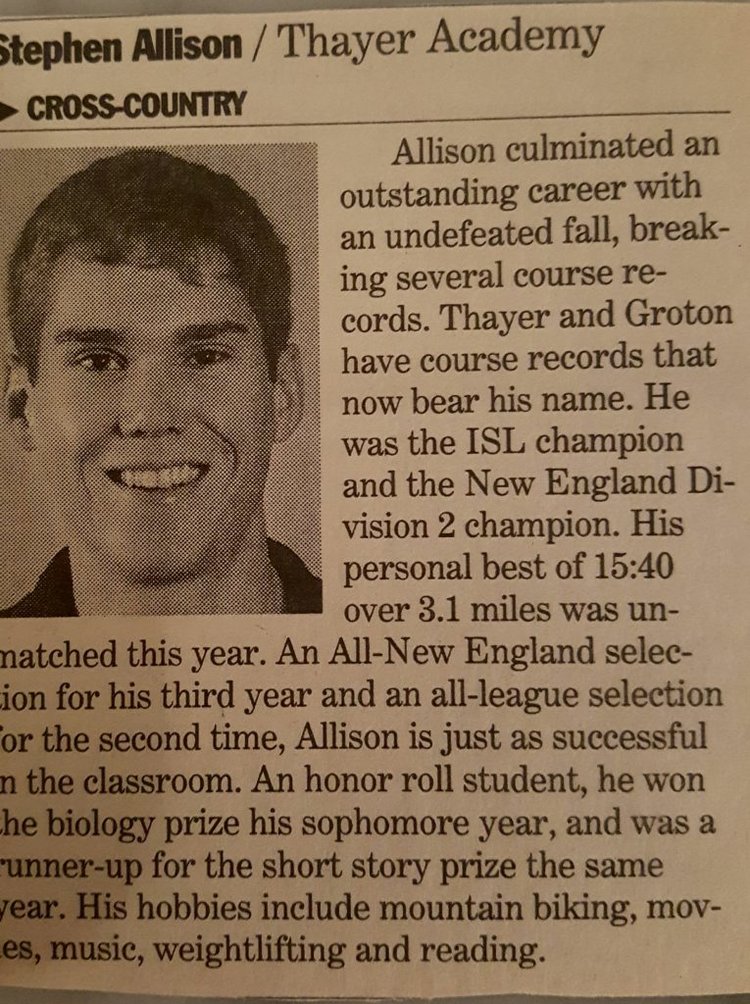 All Scholastic meant I was learning to run faster.