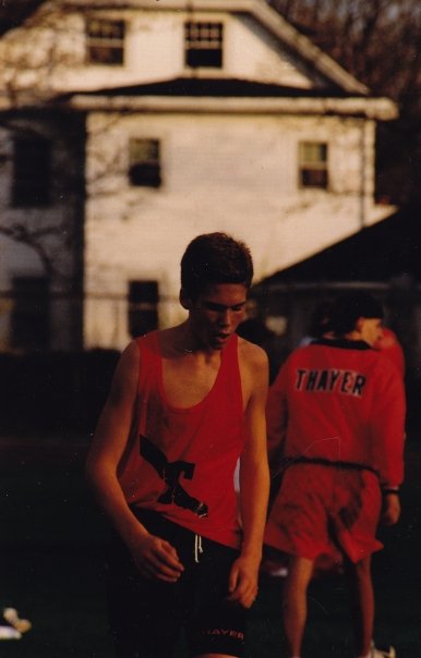 A young man discovering he was pretty fast.