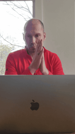 Steve at the computer